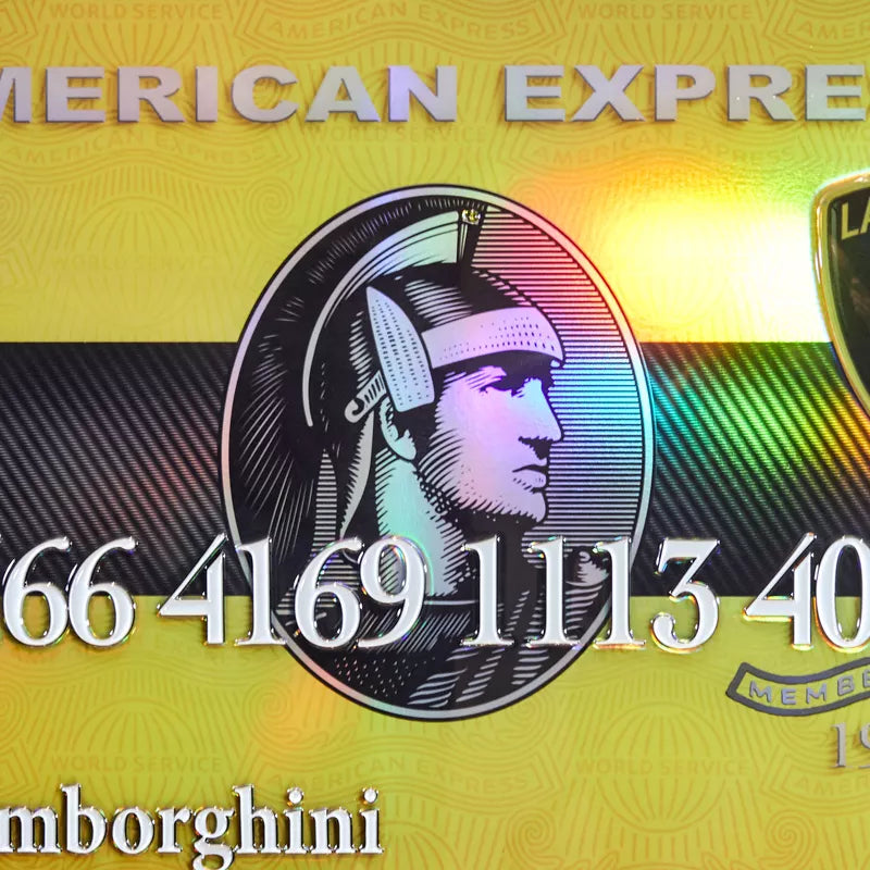 credit card wall art lamborghini