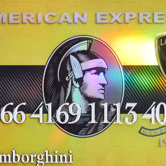 credit card wall art lamborghini