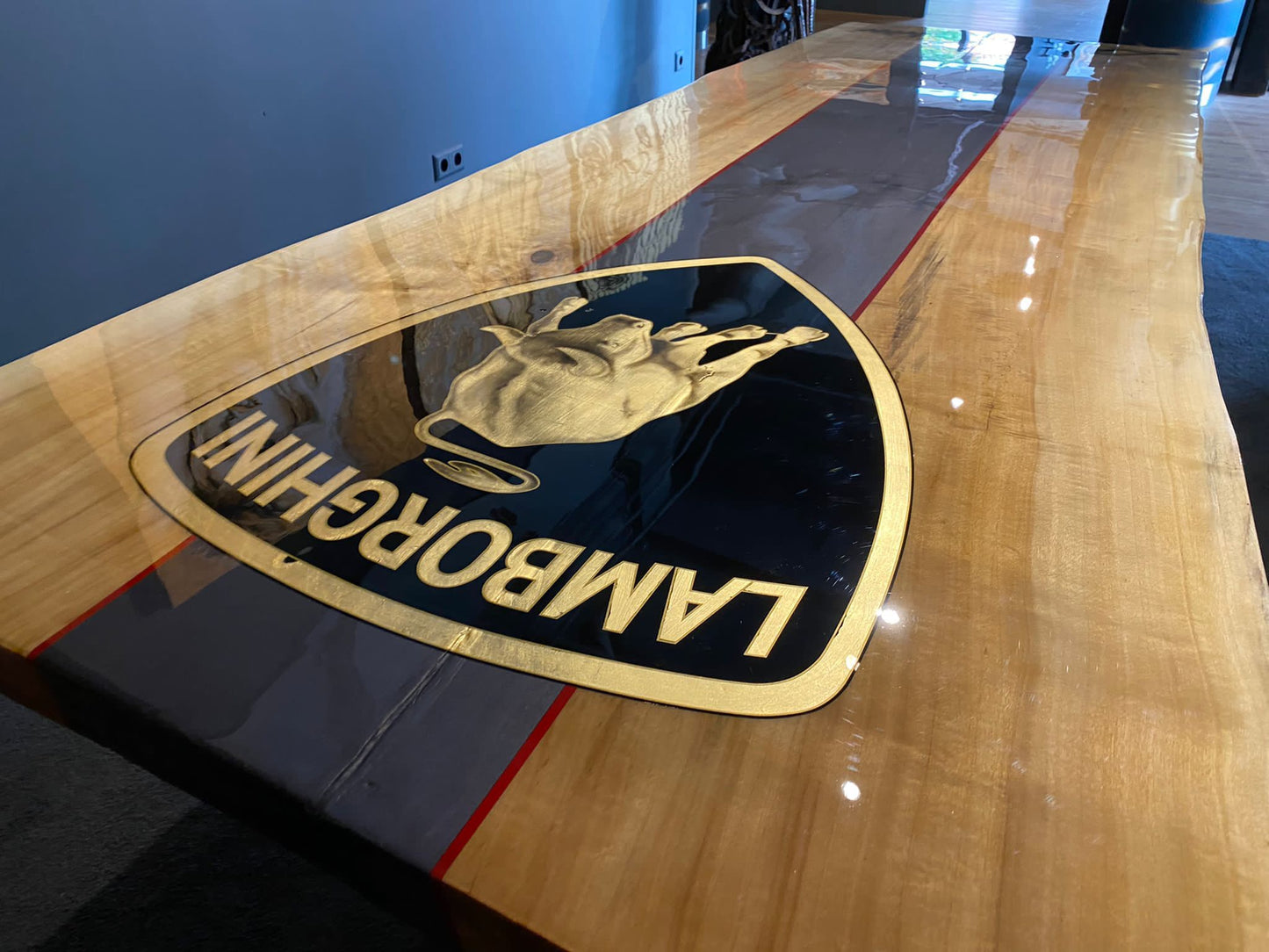 Lamborghini wooden table