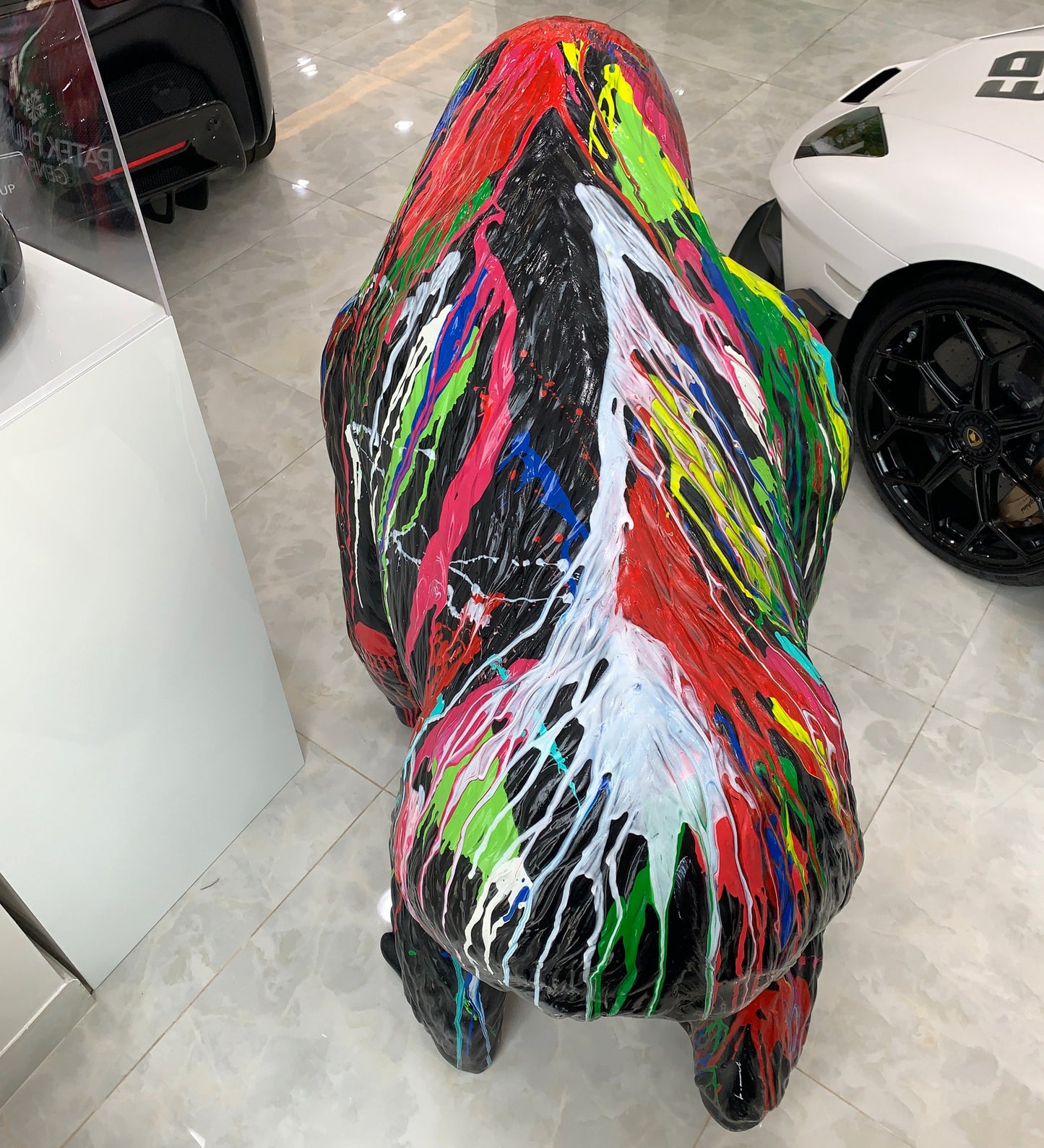 Gorilla paint sculpture art