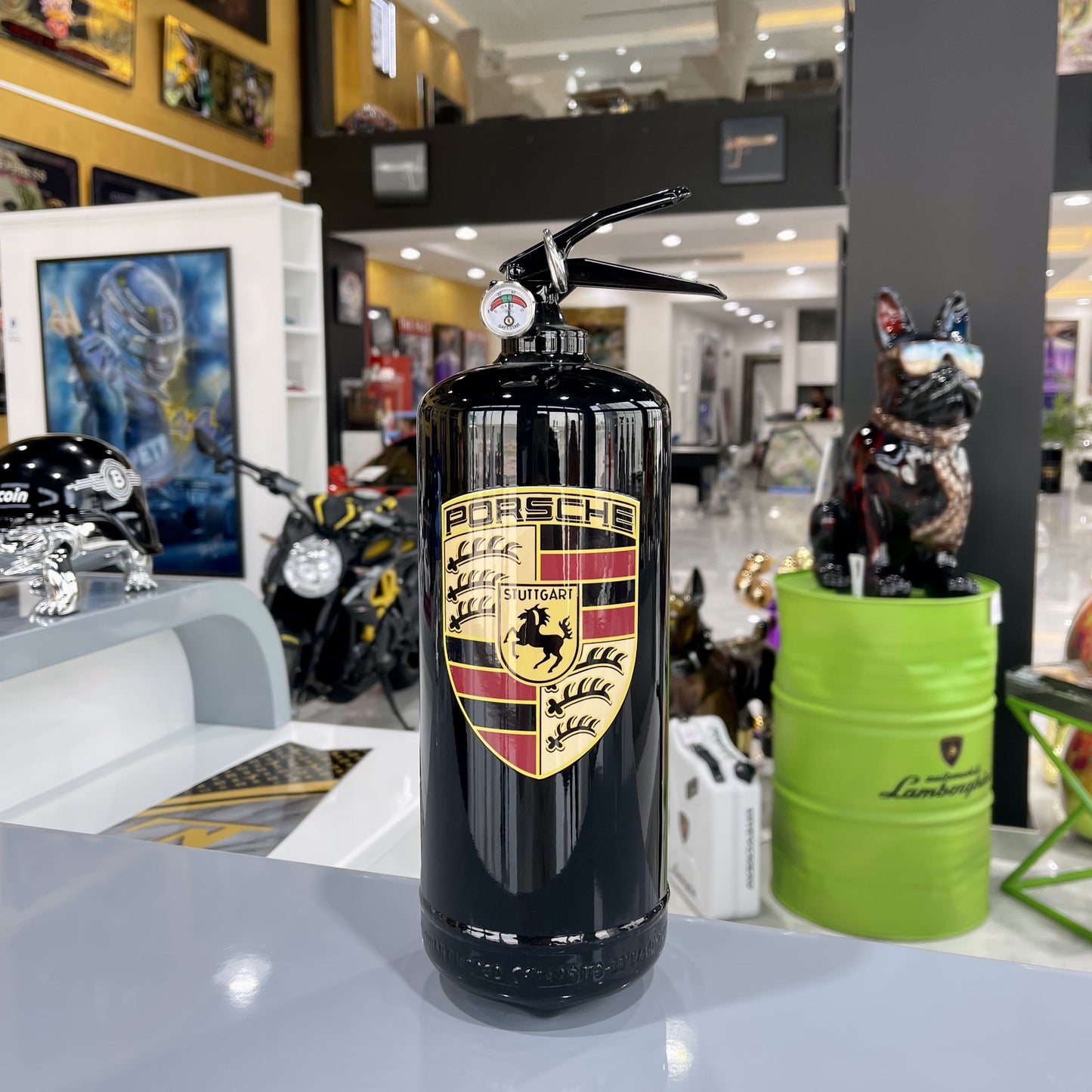 Porsche fire extinguisher
