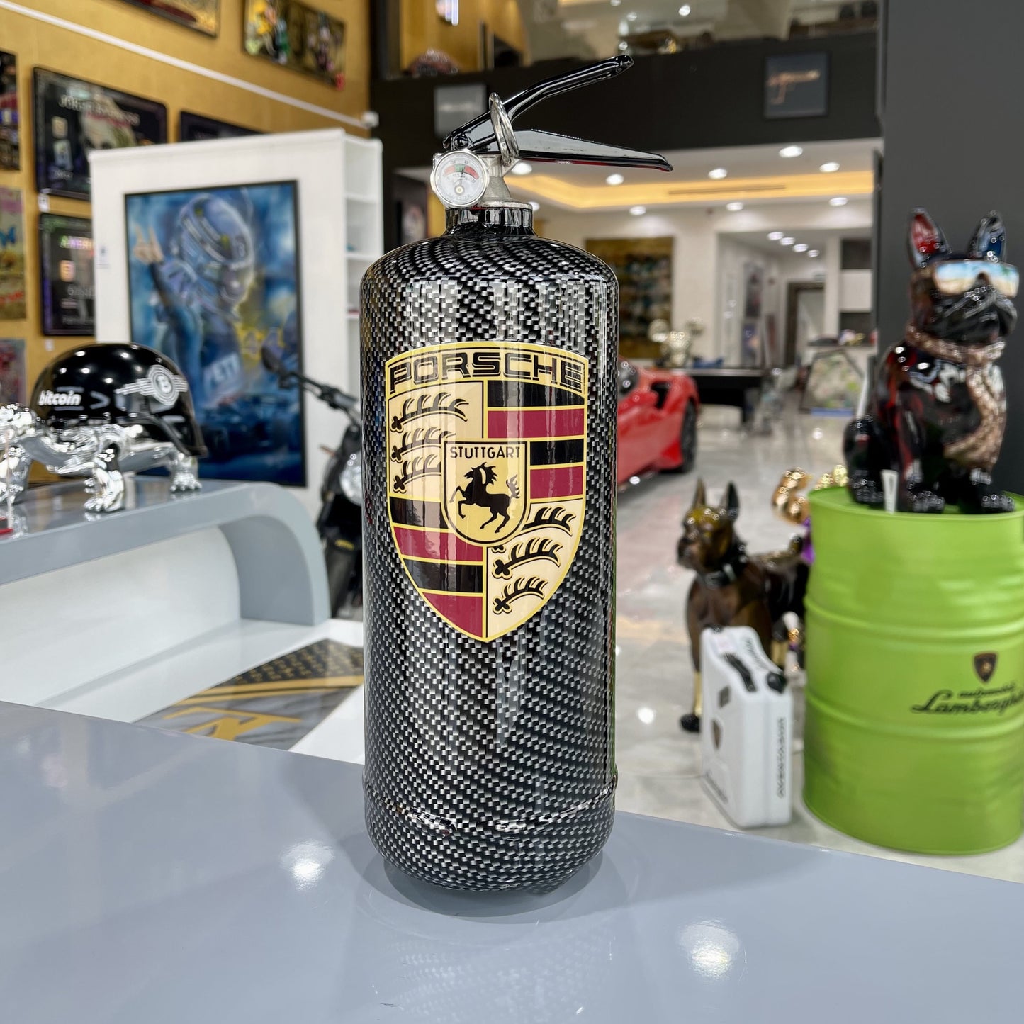 Porsche carbon fire extinguisher