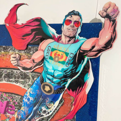 Superman gucci wall art