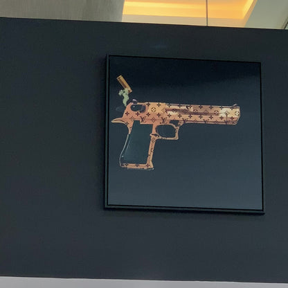 louis vuitton gun wall art