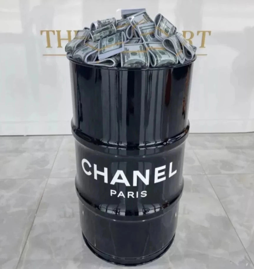 luxury art money barrel buy now
