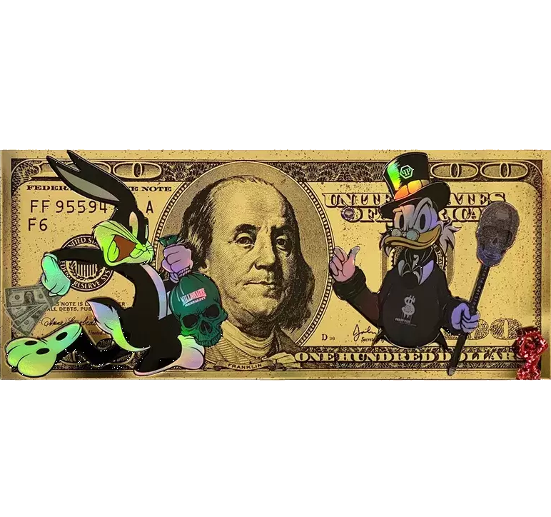 Dollar bill cartoon art