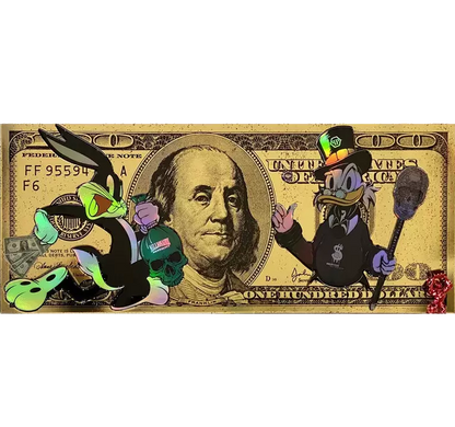 Dollar bill cartoon art