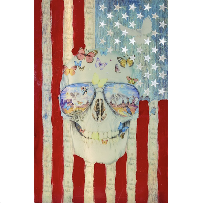 American skull wall art buy