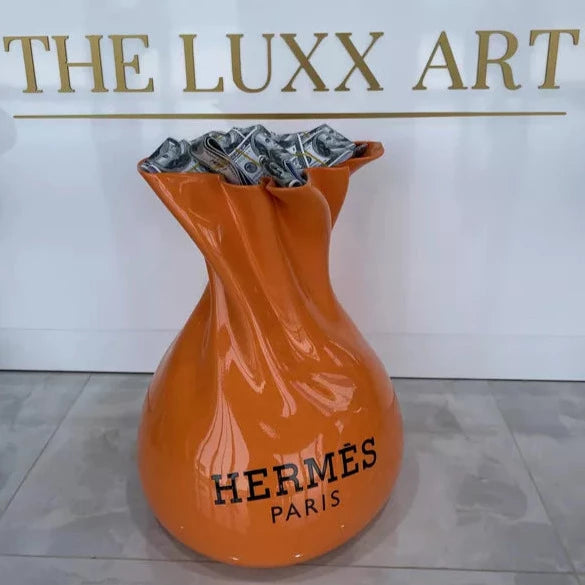 Hermes money bag sculpture